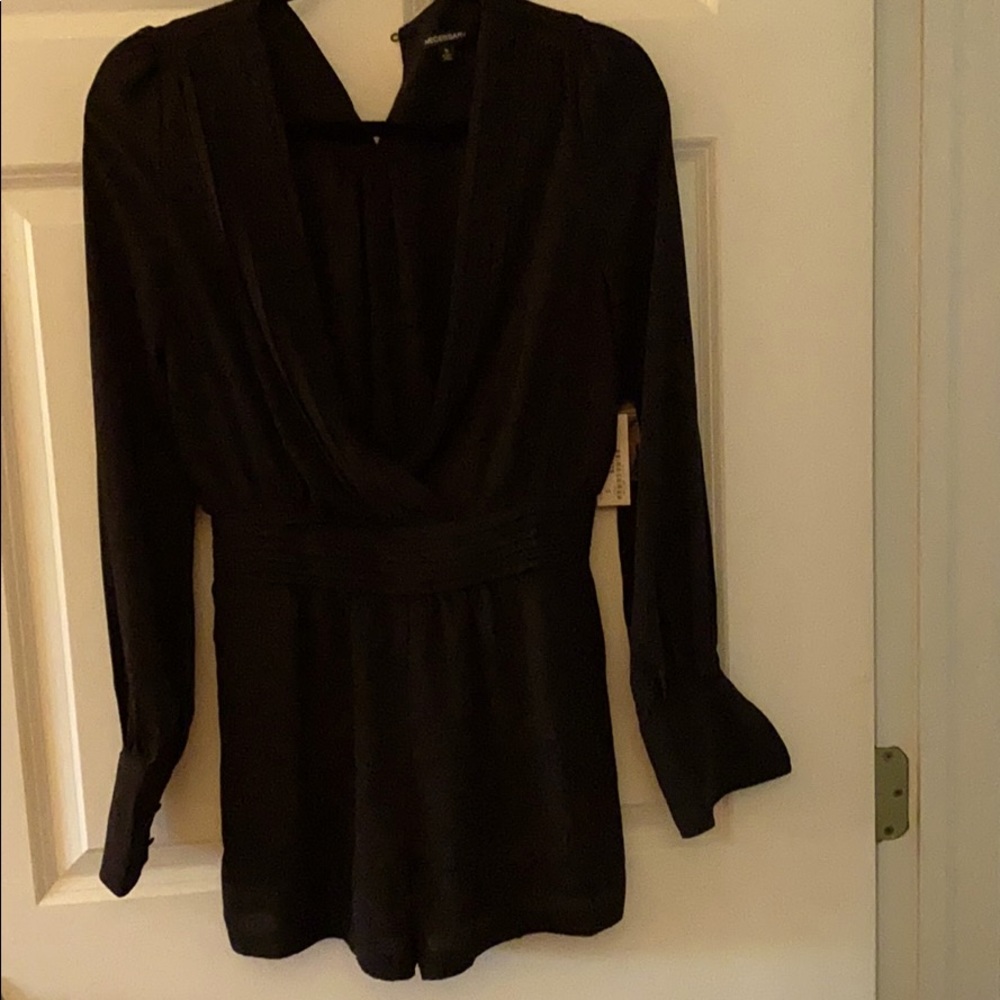 Long Sleep Black Romper